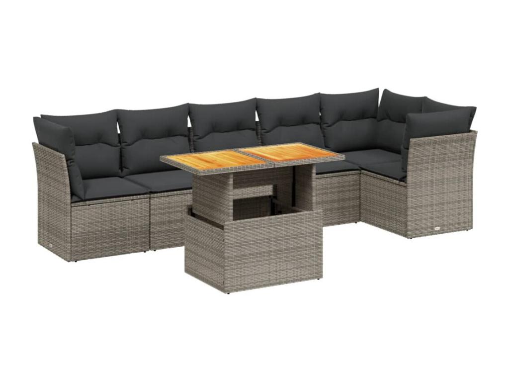 Gray Woven Resin Wicker Outdoor Furniture Set - dlz1766456401541