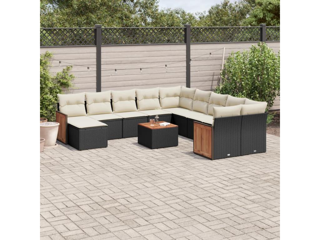 Black Woven Resin Wicker Outdoor Furniture Set - dlz1766456874399