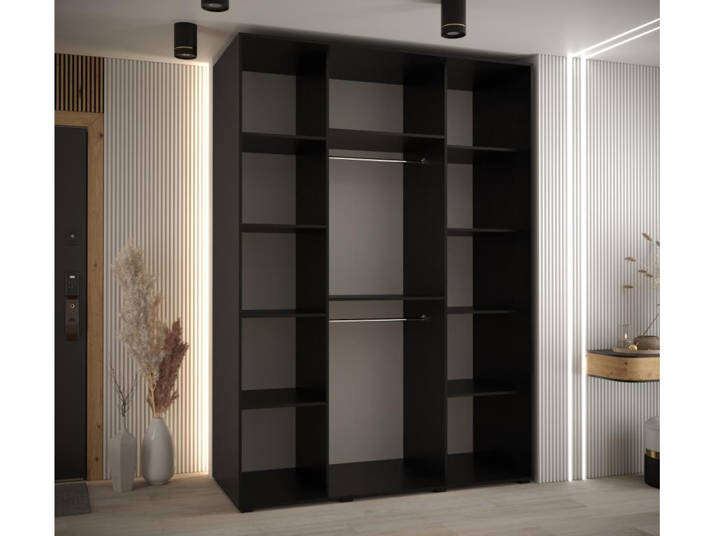 Black Wardrobe, 180 x 60 x 235.2 cm