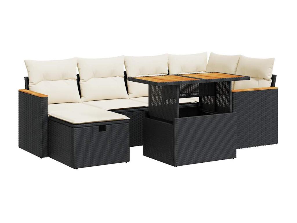 Black Woven Resin Wicker Outdoor Furniture Set - dlz1766456661816