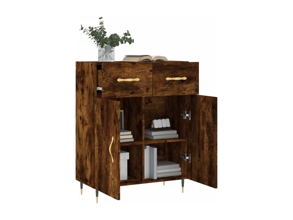 Brown Engineered Wood Sideboard, 69.5 x 34 x 90 cm