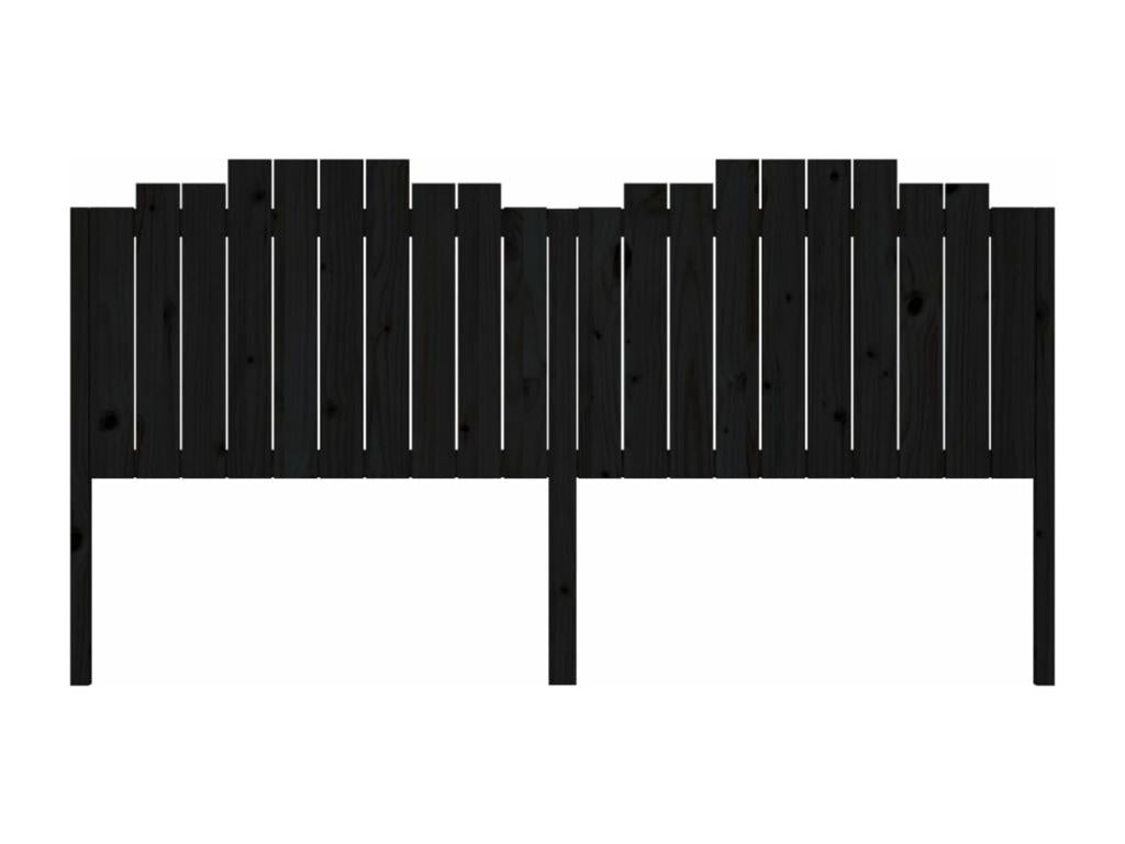 Black Solid Wood Home Furniture, 206 x 4 x 110 cm