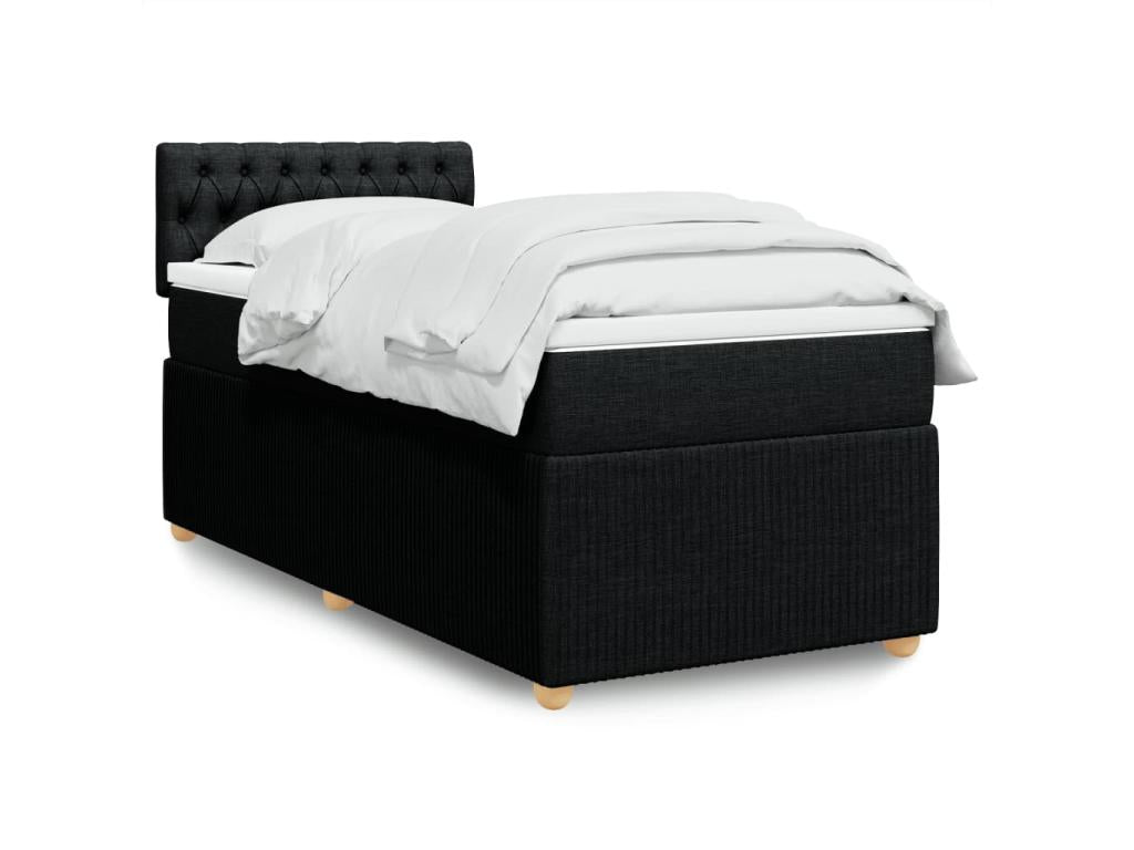 Black Fabric Mattress, 90 x 190 cm