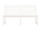 White Solid Wood Bench