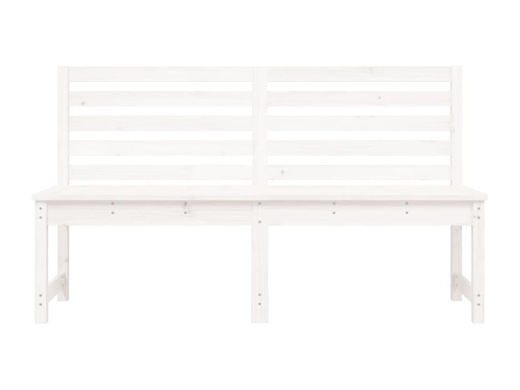 White Solid Wood Bench