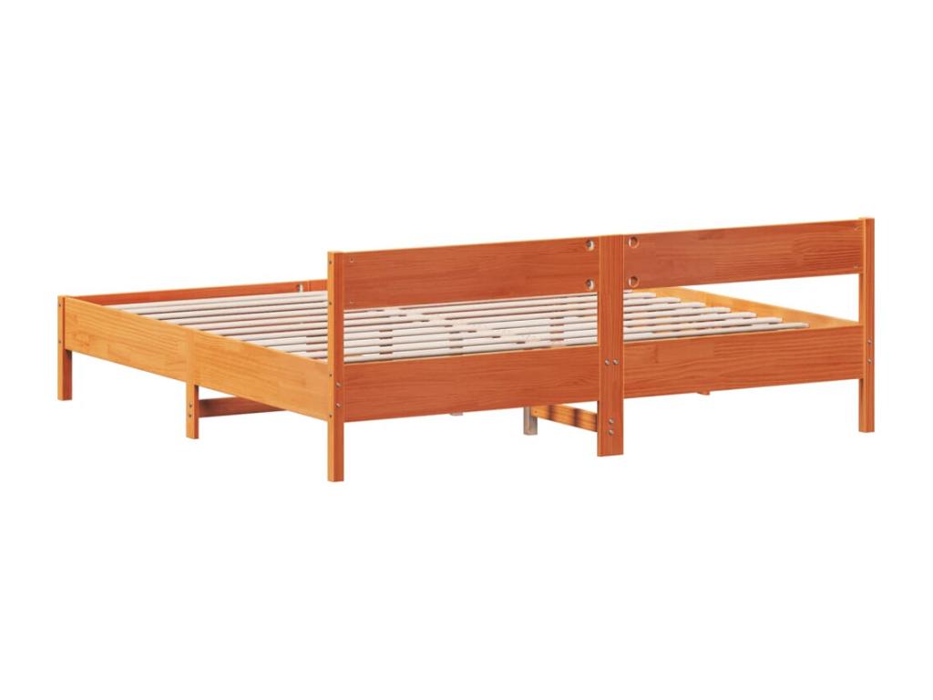 Brown Pine Wood Bed Frame, 180 x 200 cm - dlz1766456712209