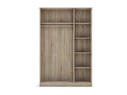 Brown Oak Wood Wardrobe, 120 x 180 x 50 cm