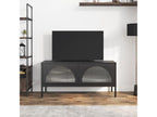 Black Glass TV Stand, 105 x 35 x 50 cm