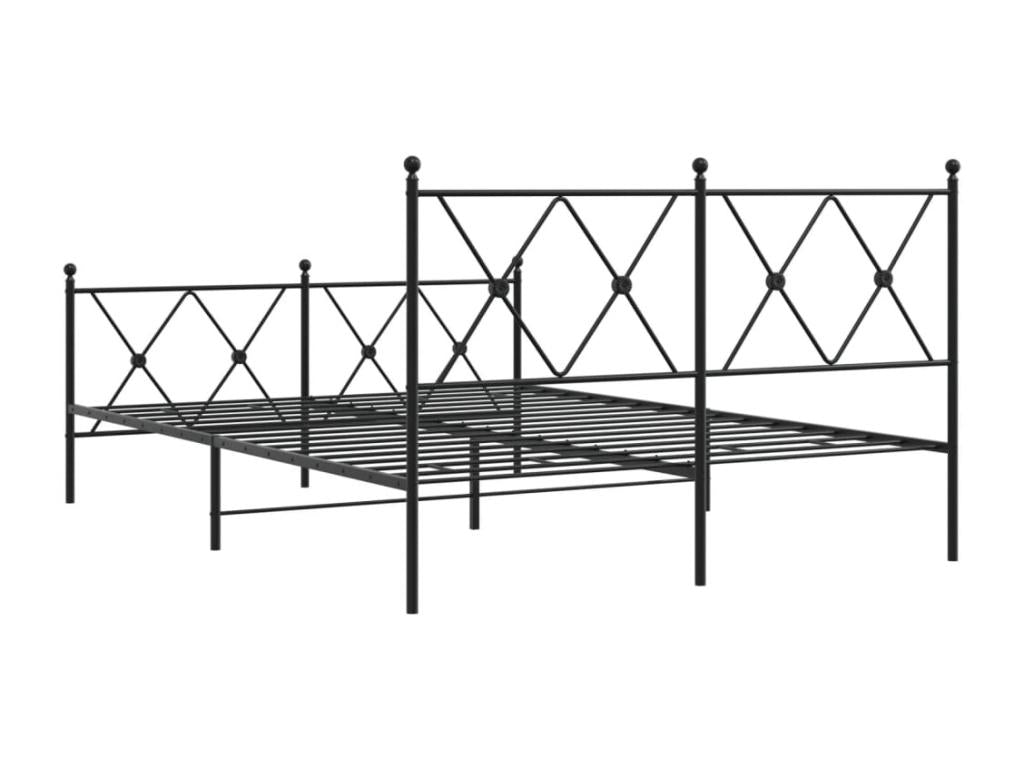 Black Metal Bed Frame, 137 x 190 cm