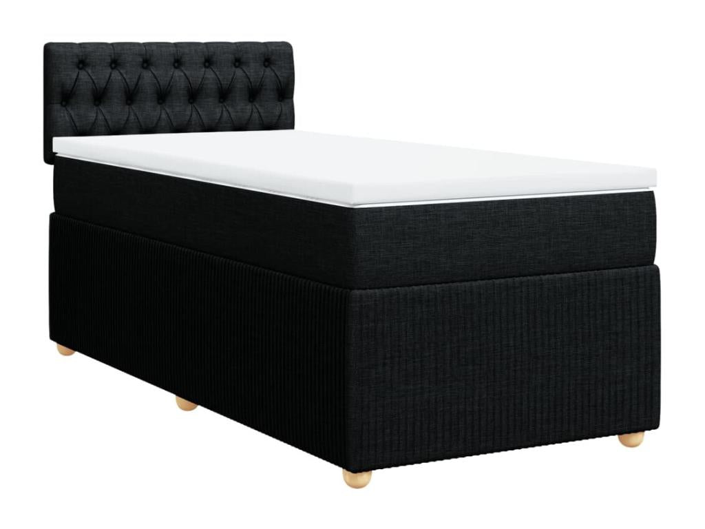 Black Fabric Mattress, 90 x 190 cm