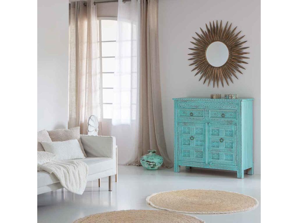 Blue Sideboard, 101 x 41 x 101 cm