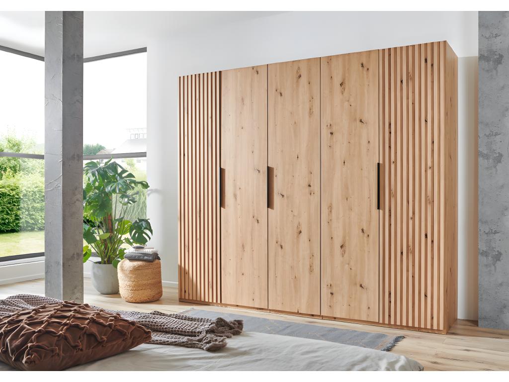 Natural Oak Wood Wardrobe - dlz1766456703544
