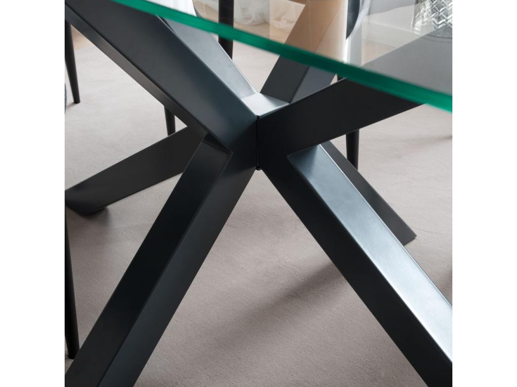 Anthracite Metal Dining Table, 160 x 75 cm