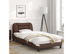 Brown Faux Leather Bed Frame, 90 x 200 cm