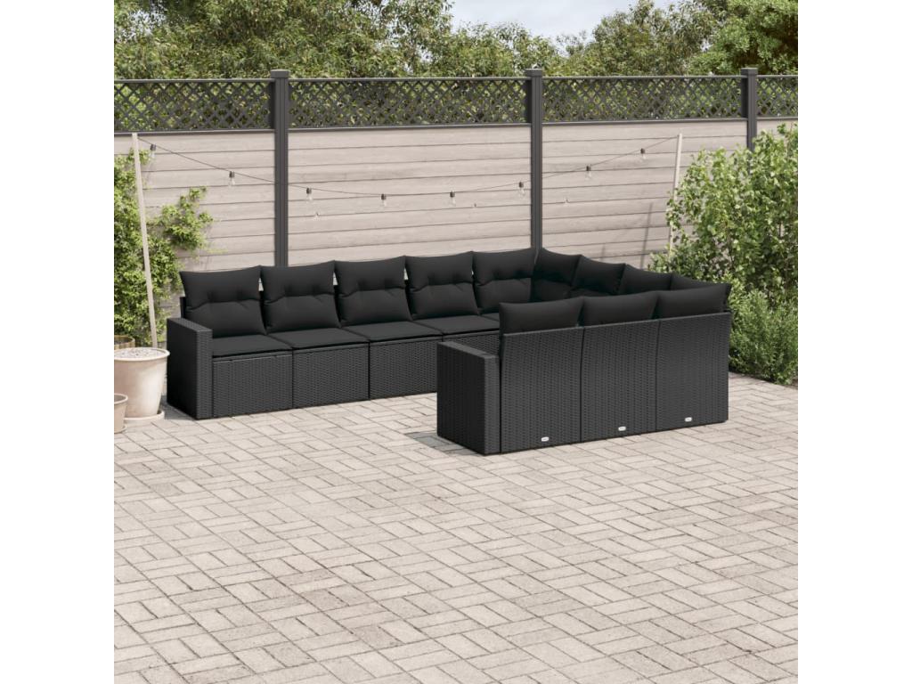 Black Woven Resin Wicker Outdoor Furniture Set - dlz1766456612719