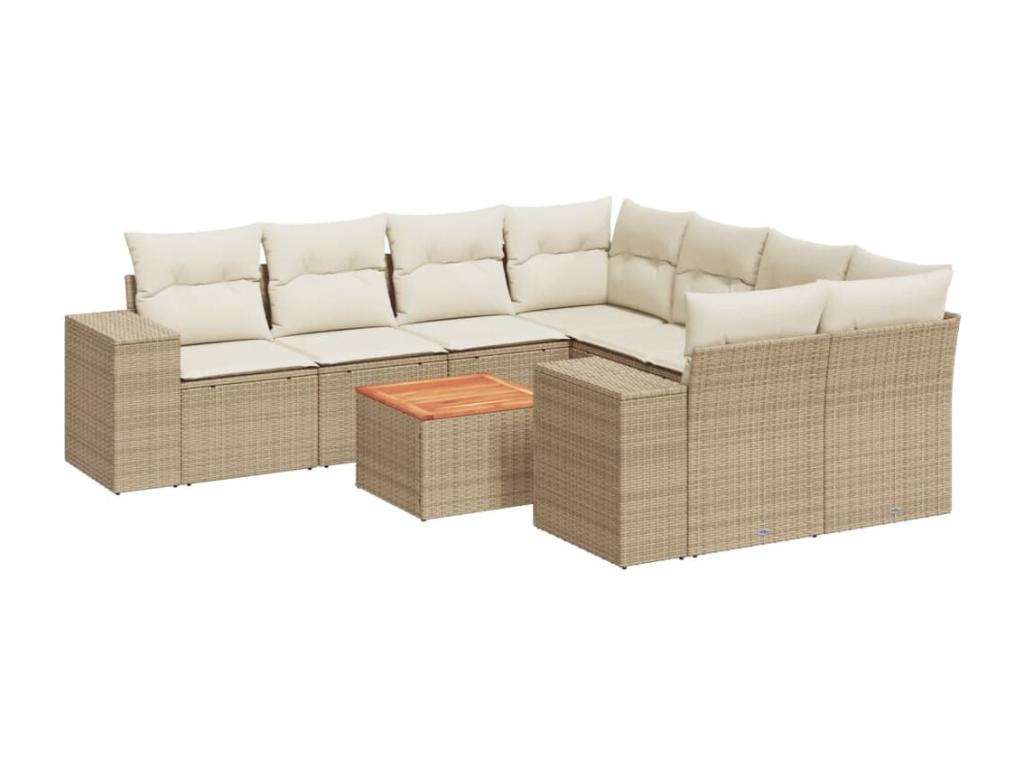 Beige Woven Resin Wicker Outdoor Furniture Set - dlz1766456809214