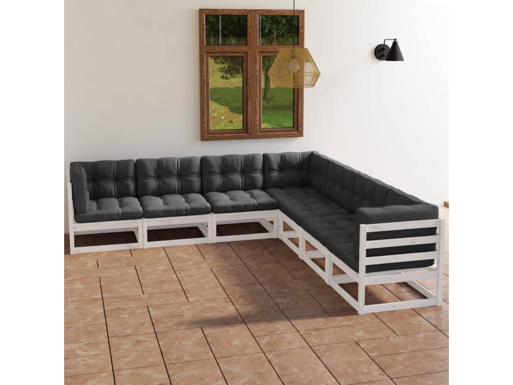 White Pine Wood Outdoor Furniture Set - dlz1766456817112