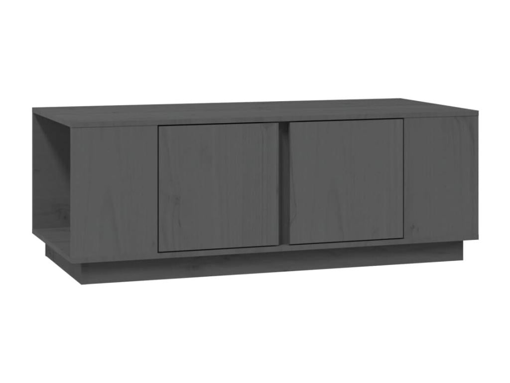 Gray Solid Wood Coffee Table, 110 x 50 x 40 cm