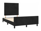 Black Velvet Bed Frame, 120 x 190 cm