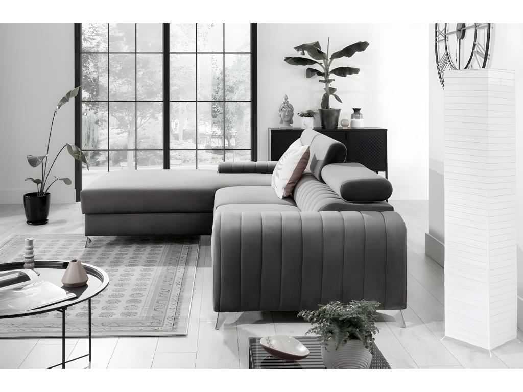 Gray Velvet Sofa Bed