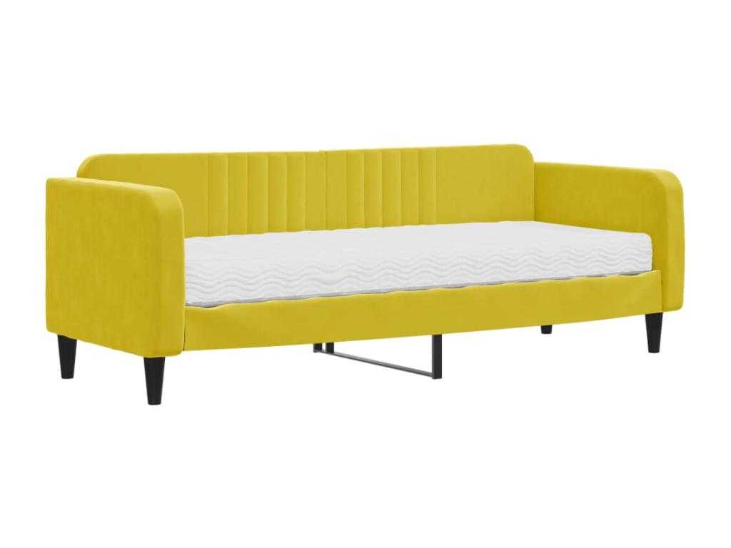 Yellow Velvet Mattress, 80 x 200 cm