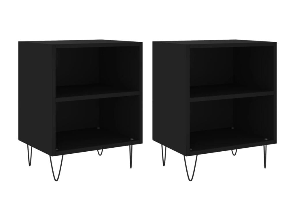 Black Engineered Wood Home Furniture, 40 x 30 x 50 cm