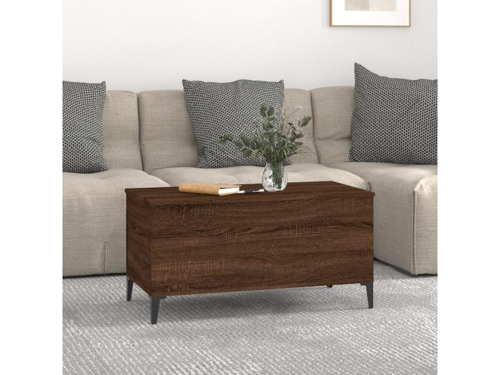 Brown Engineered Wood Coffee Table, 90 x 44.5 x 45 cm