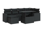Black Woven Resin Wicker Outdoor Furniture Set - dlz1766456821054