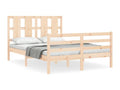 Brown Solid Wood Bed Frame