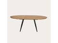 Brown Oak Wood Dining Table, 160 x 76 cm