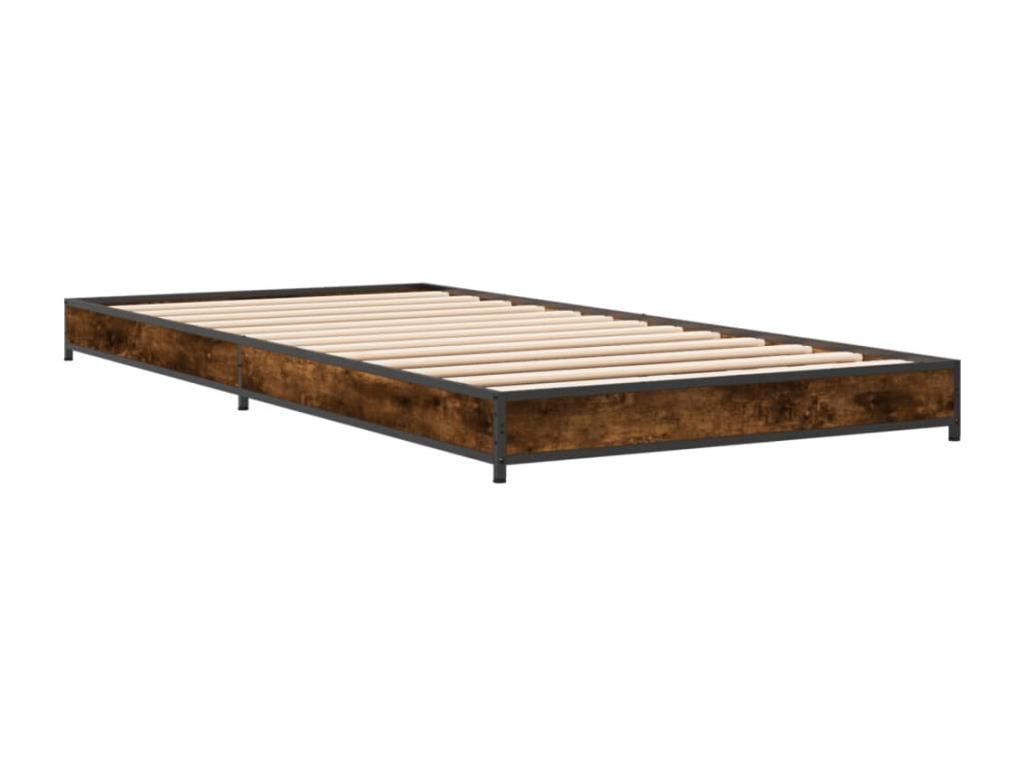 Brown Engineered Wood Bed Frame, 90 x 190 cm