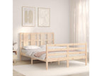Brown Solid Wood Bed Frame