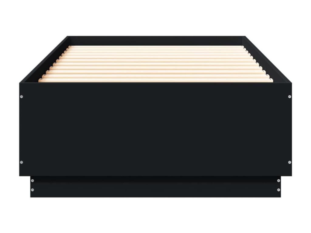 Black Engineered Wood Bed Frame, 100 x 200 cm