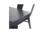 Black Faux Leather Bench