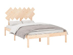 Brown Solid Wood Bed Frame, 120 x 190 cm
