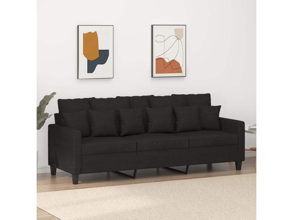 Black Fabric Sofa