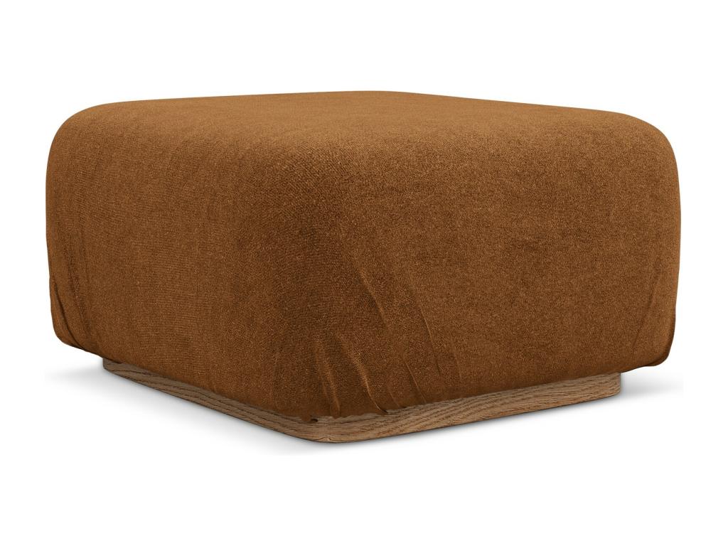 Boucle Fabric Ottoman