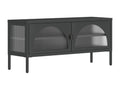 Black Glass TV Stand, 105 x 35 x 50 cm