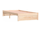 Brown Solid Wood Bed Frame, 90 x 190 cm