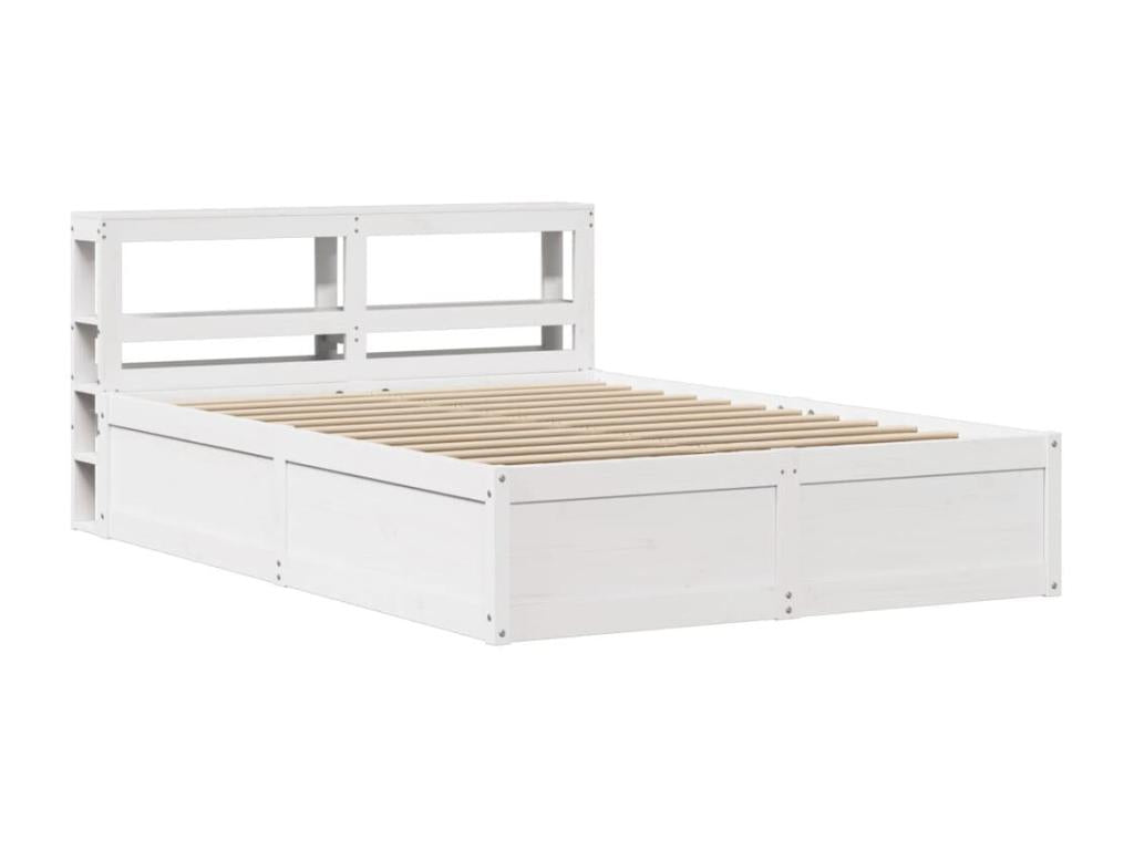 White Pine Wood Bed Frame, 140 x 200 cm