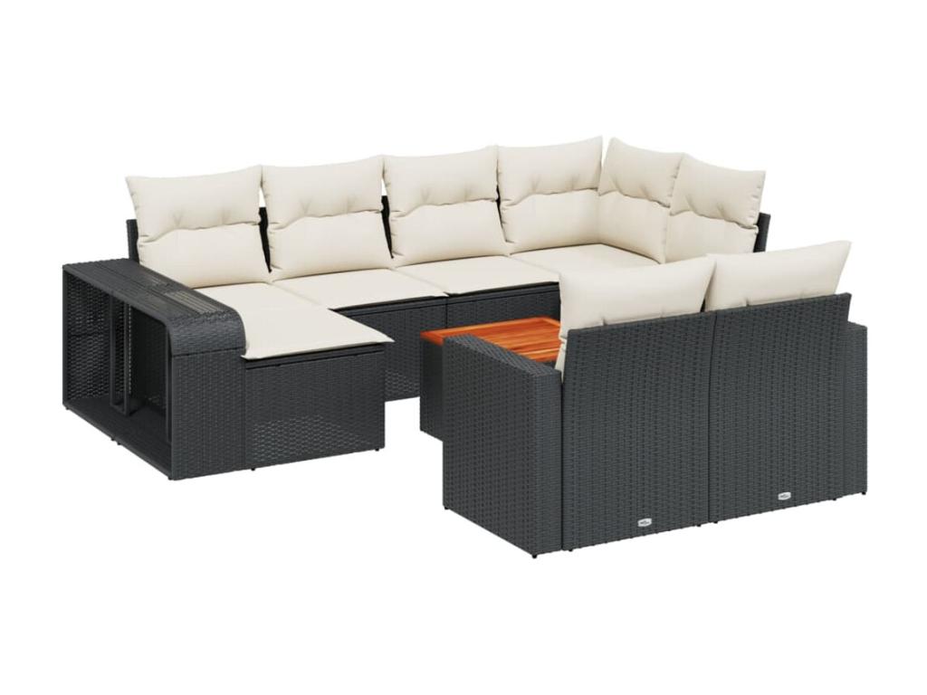 Black Woven Resin Wicker Outdoor Furniture Set - dlz1766457086210