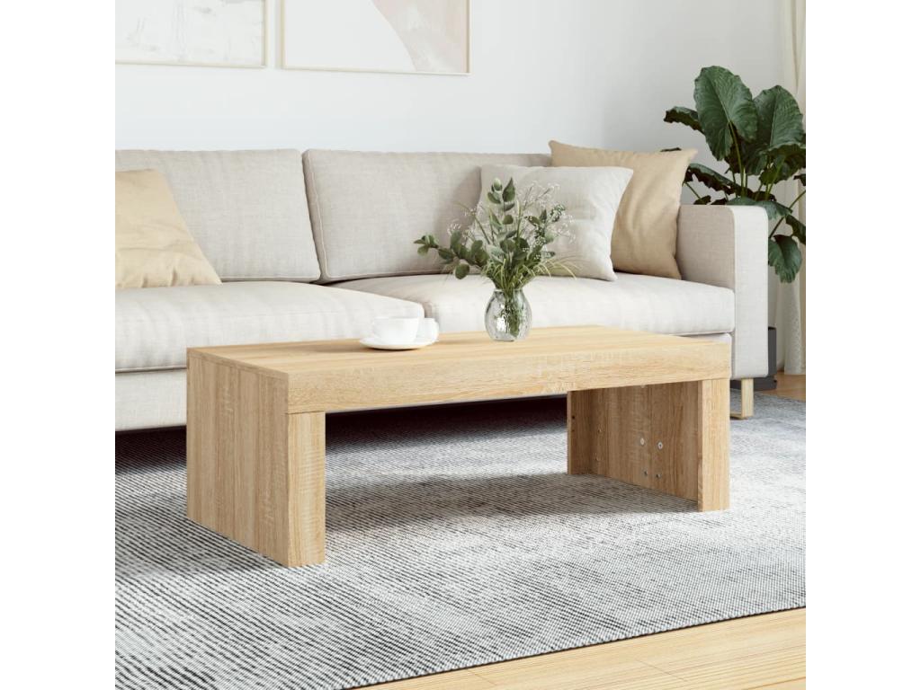 Brown Engineered Wood Coffee Table, 102 x 50 x 36 cm